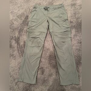 REI Co-op Sahara Convertible Pants Womens 2 Petite Gray Stretch Cargo Relaxed